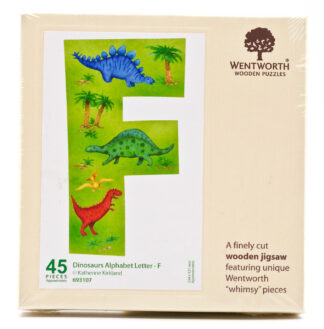 Dinosaurs Whimsy Wood Alphabet Letter F (45 Pieces) Shaped