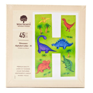 Dinosaurs Whimsy Wood Alphabet Letter H (45 Pieces) Shaped
