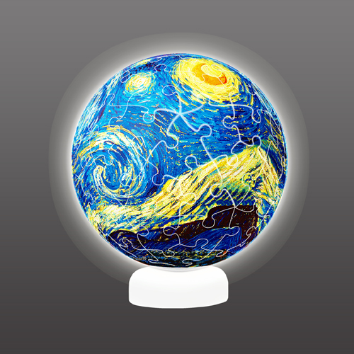 The Starry Night, Van Gogh - Puzzle Sphere Light - 60 pieces