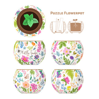 Little Garden - Puzzle Flowerpot - 80 curved pieces — view 3