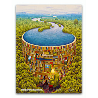 Bibliodame, Jacek Yerka - Showpiece XS - 150 pieces with matching easel & frame