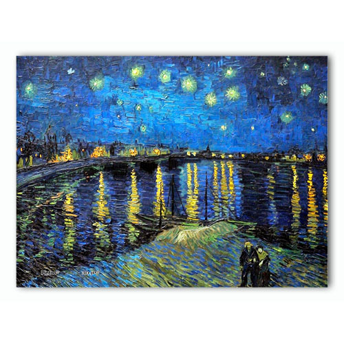 Starry Night Over the Rhone - Showpiece XS - 150 pieces with matching easel & frame