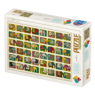 Elephants - Pattern Puzzle - 1000 Pieces