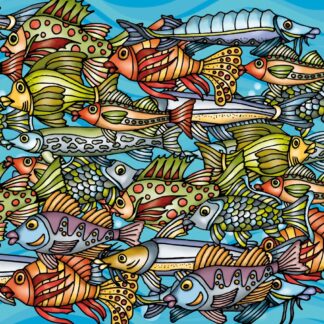 Fish - Curiosi Q Puzzle - Colour Mix - 72 pieces
