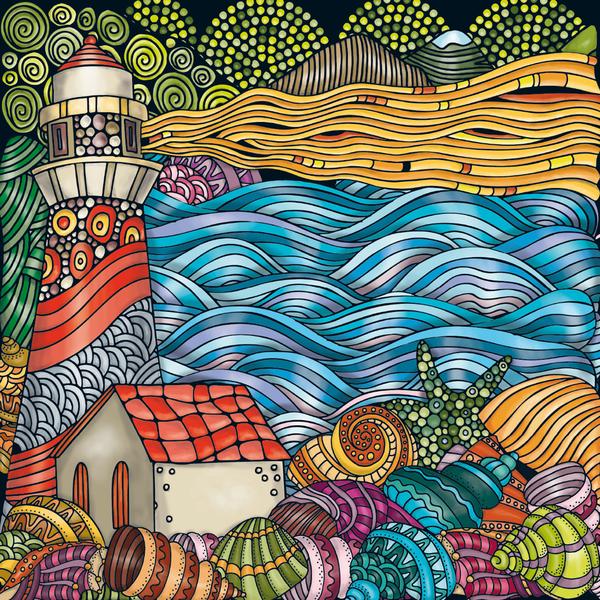 Lighthouse - Curiosi Q Puzzle - Colour Mix - 72 pieces
