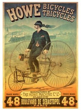 Howe Bicycles & Trycicles - French Vintage Poster - 1000 pieces