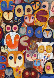 Owl Collage (Portrait) - Kurti - 1000 pieces