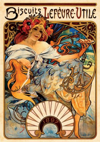Biscuits Lefevre Utile - Alphonse Mucha - 1000 pieces