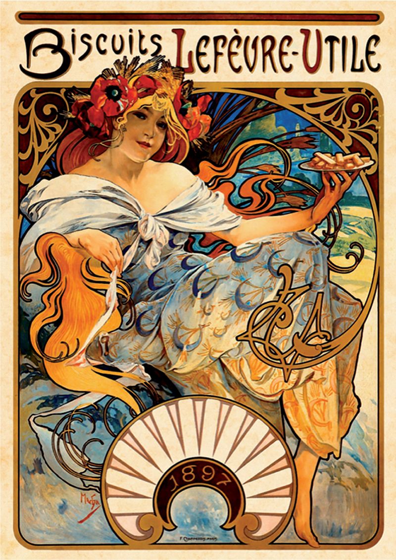 Biscuits Lefevre Utile - Alphonse Mucha - 1000 pieces