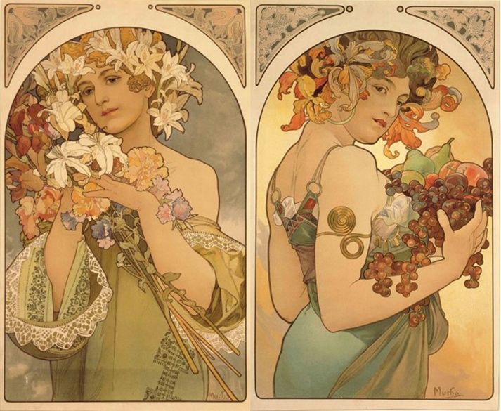 Fruit & Flowers - Alphonse Mucha - 1000 pieces