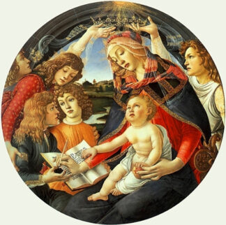Madonna della Melagrana - Botticelli - 525 Pieces - Round Puzzle — view 3