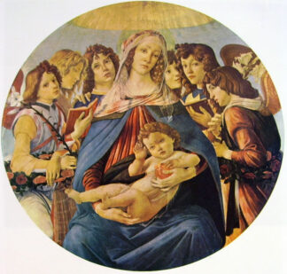 Madonna della Melagrana - Botticelli - 525 Pieces - Round Puzzle — view 2