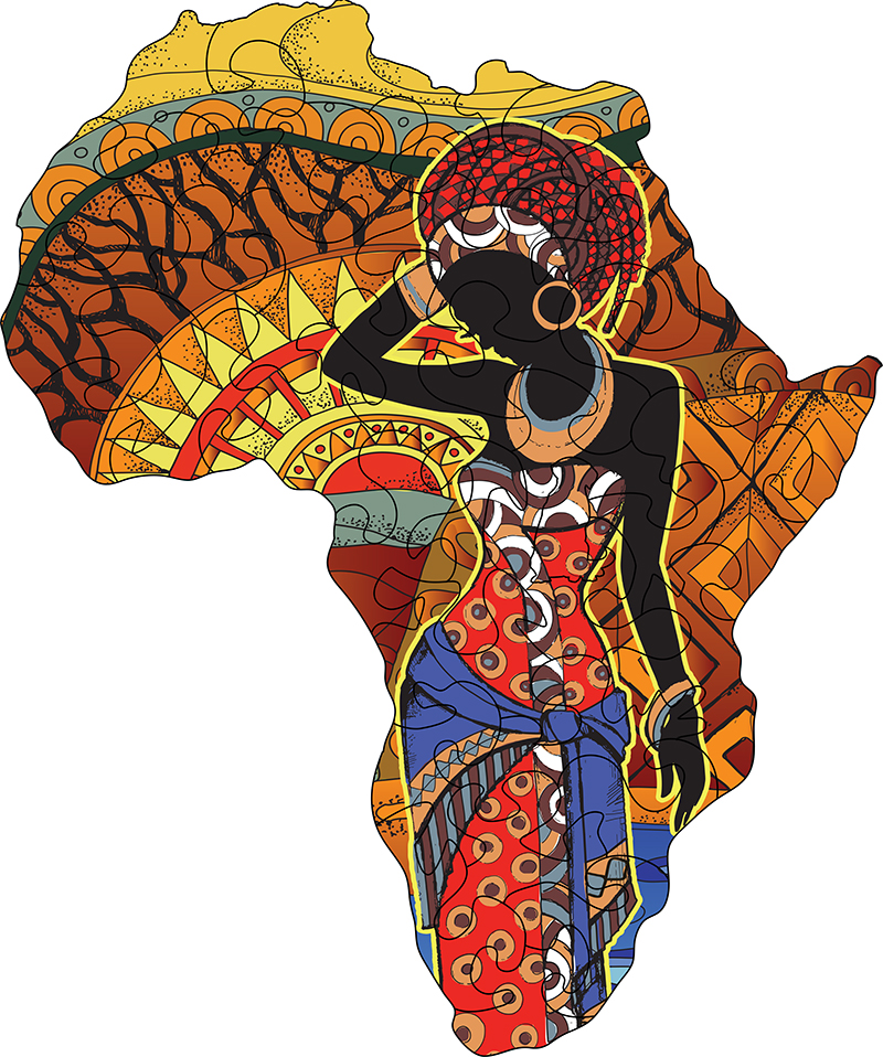 Jabali: Rock / Honouring our Women - 33 pieces - Africa Shaped Series - Image 2