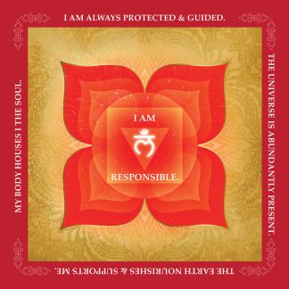 Root Chakra - Mandala - Square - 300 Pieces whimsical wood jigsaw puzzle.