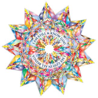 Soul Star Chakra - Mandala - Shaped - 255 Pieces whimsical wood jigsaw puzzle.