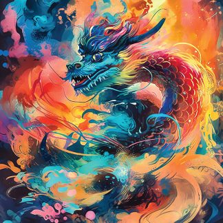 Colourburst 2024 Year of the Dragon - 307 pieces - Chinese Astrology Series - whimsy wood puzzle