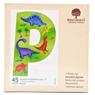 Dinosaurs Wood Whimsy Alphabet Letter P (45 Pieces) Shaped
