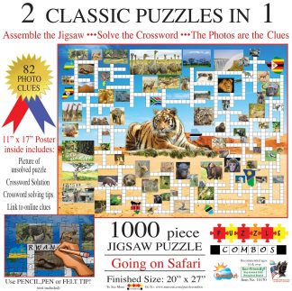 Crossword & Puzzle Combo - Going on Safari - 1000 Pieces