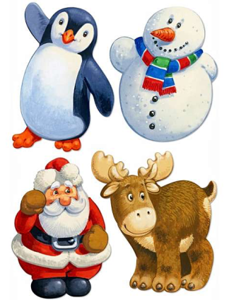 Christmas Friends - Whimsy Wood 4 x 25 Large Pieces