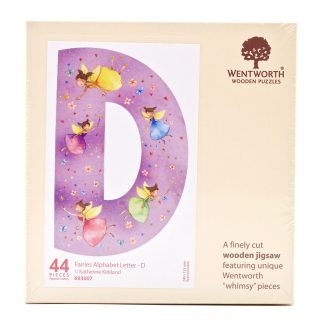 Fairies Whimsy Wood Alphabet Letter D (44 Pieces) Shaped