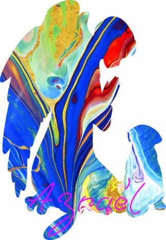 Archangel Azrael themed mini - Freepik abstract - Angel Shaped - 11 Pieces whimsical wood jigsaw puzzle.