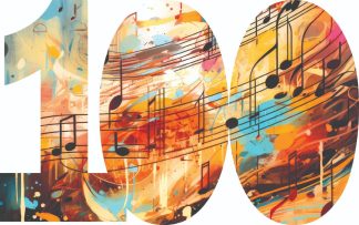 Number 100 shaped - Harmony - Shaped - 80 Pieces whimsical wood jigsaw puzzle.