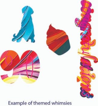 Number 90 shaped - Number 90 - Abstract1 - Swirls - Shaped - 70 Pieces whimsical wood jigsaw puzzle.