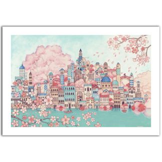 Blue City in Spring - Showpiece - 600 pieces