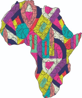 Mini Africa - Maarufu / Landmarks - Maarufu African Abstract - Shaped - 16 Pieces whimsical wood jigsaw puzzle.