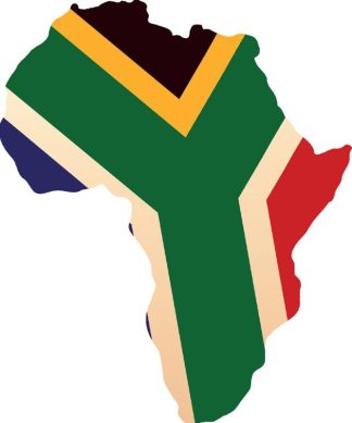 Mini Africa - South Africa - South Africa Flag - Shaped - 15 Pieces whimsical wood jigsaw puzzle.
