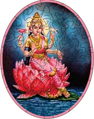 Laxmi Adi - Shaped - 40 Pieces whimsical wood jigsaw puzzle.