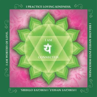 Mini Lotus - Heart Chakra - Square - 25 Pieces whimsical wood jigsaw puzzle.