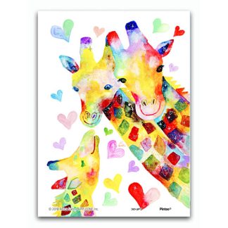 Giraffe Family - Showpiece XS - 150 pieces with matching easel & frame