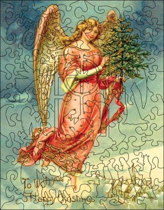 The Nativity - Branch of Hope - Portrait, Rect - 88 Pieces whimsical wood jigsaw puzzle.