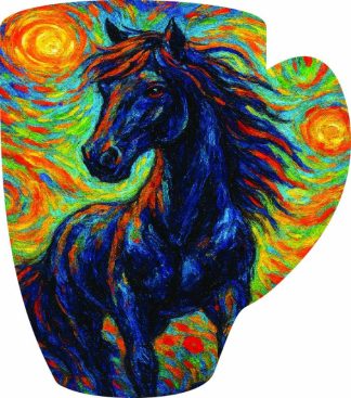 CC - Unicorn - Unicorn Magic - The Year of the Horse - Cup Shaped - 41 Pieces whimsical wood jigsaw puzzle.