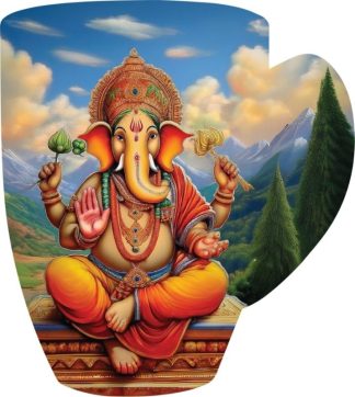 CC - Om Ganesha - Vigneshwara - Cup Shaped - 48 Pieces whimsical wood jigsaw puzzle.