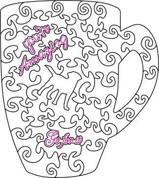 CC - You're Amazing - Blossom - Cup Shaped - 39 Pieces whimsical wood jigsaw puzzle.