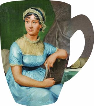 CC Jane Austen - P&P - 185x165 - Jane Austen - Cup Shaped - 57 Pieces whimsical wood jigsaw puzzle.