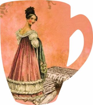 CC Jane Austen - P&P - The Novels of Austen - Cup Shaped - 57 Pieces whimsical wood jigsaw puzzle.