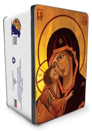 Angelic Abundance - Madonna & Child - Portrait, Rect - 444 Pieces whimsical wood jigsaw puzzle.