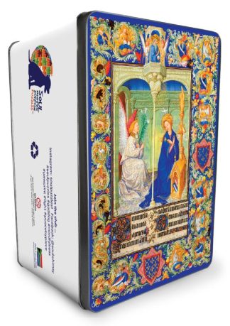 Angelic Abundance - The Annunciation (Book of Hours) - Portrait, Rect - 444 Pieces whimsical wood jigsaw puzzle.