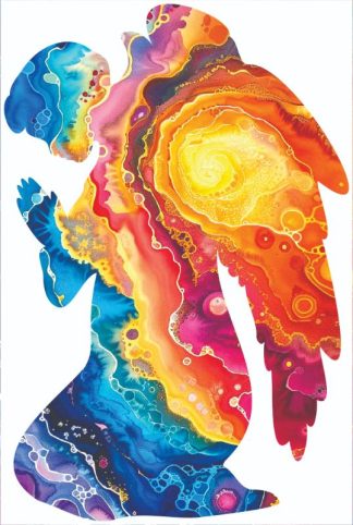 The 12 Archangels XXL Pcs - Hope 4 All - Angel Shaped - 111 Pieces whimsical wood jigsaw puzzle.