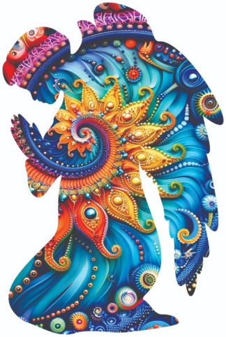 The 12 Archangels XXL Pcs - Creative Flow - Angel Shaped - 111 Pieces whimsical wood jigsaw puzzle.