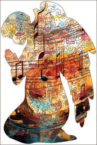 The 12 Archangels XXL Pcs - Harmony - Angel Shaped - 111 Pieces whimsical wood jigsaw puzzle.