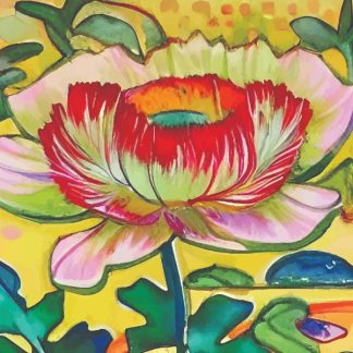 Spiral Inward Small - Radiant Lotus - Square - 101 Pieces whimsical wood jigsaw puzzle.
