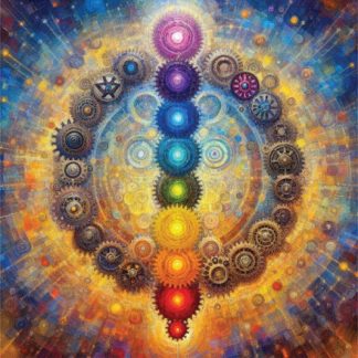 Lotus Meditation - Tessellated - Samsara - the cycle of birth & rebirth - Square - 181 Pieces whimsical wood jigsaw puzzle.