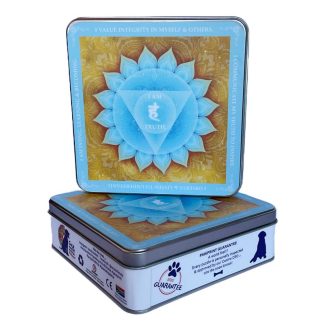 Throat Chakra - Square - 306 Pieces whimsical wood jigsaw puzzle.