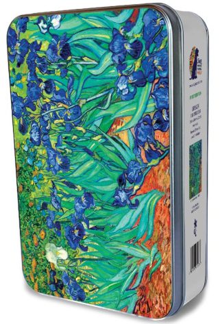 Beyond Chaos Meditation - Small - Irises (1889) by Vincent van Gogh - Landscape, Rect - 132 Pieces whimsical wood jigsaw puzzle.