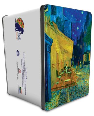 Beyond Chaos - Large - Café Terrace at Night - Portrait, Rect - 584 Pieces whimsical wood jigsaw puzzle.