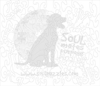 Golf Easy - Blank laser cut keyline - Landscape, Rect - 60 Pieces whimsical wood jigsaw puzzle.